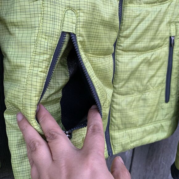 COLUMBIA Jacket Womens Sz Medium Bright Yellow Quilted Core Interchange - Picture 9 of 16